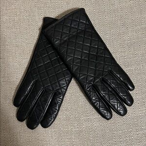 3M Thinsulate Black Quilted VTG Leather Gloves